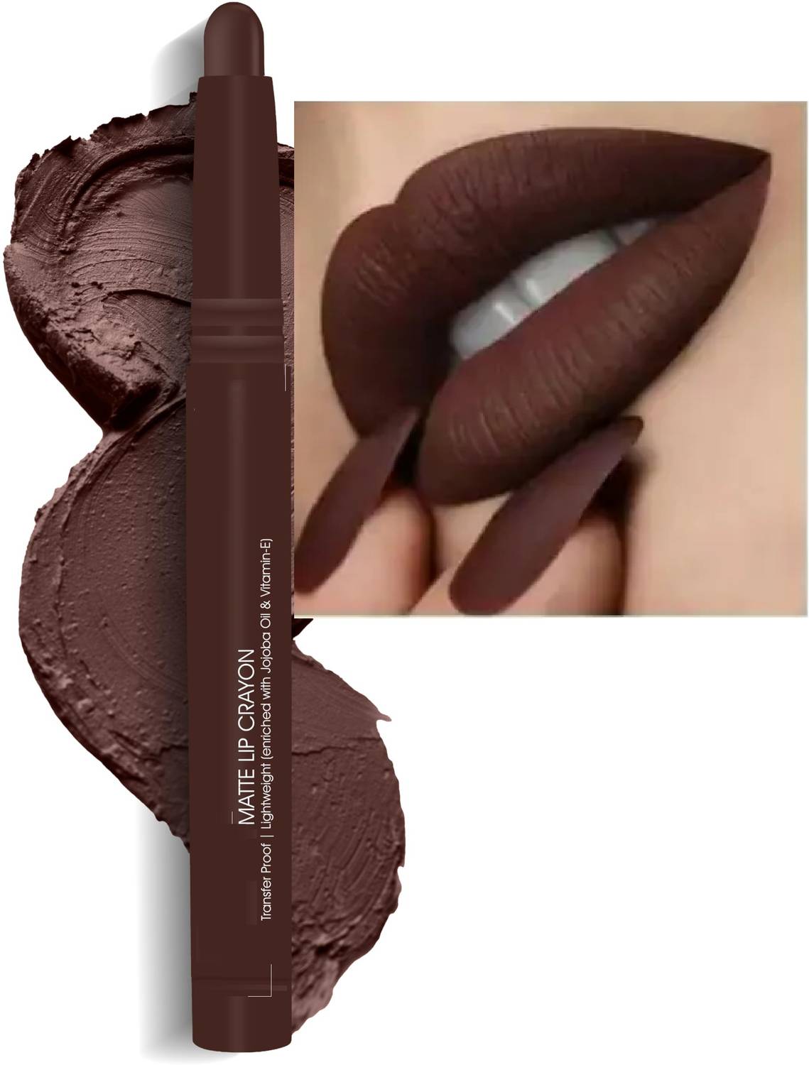 DARYUE Royal Cocoa Dark Brown Crayon LIPSTICK