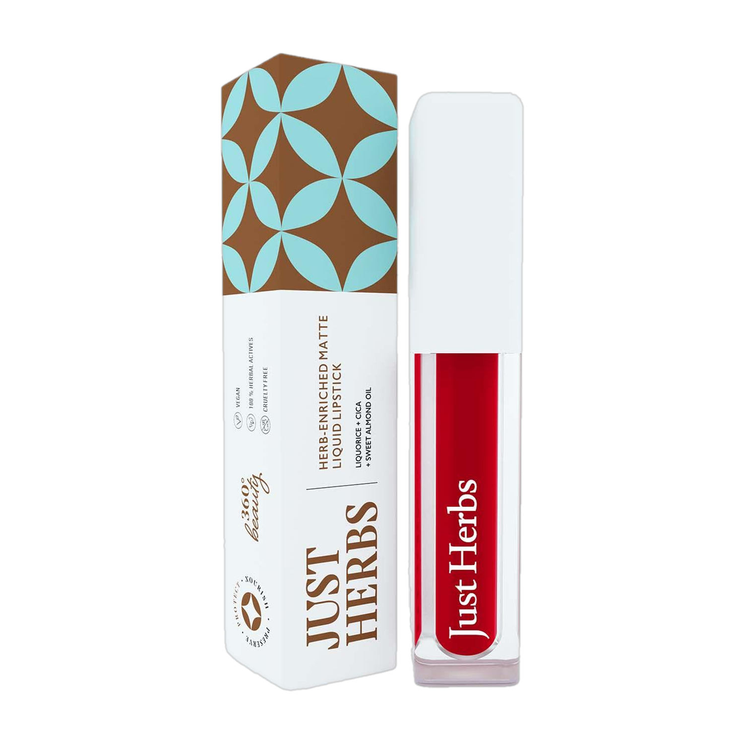 Image of Just Herbs Creamy Matte Liquid Lipstick Long Lasting, Lightweight & Hydrating Lip Colour
