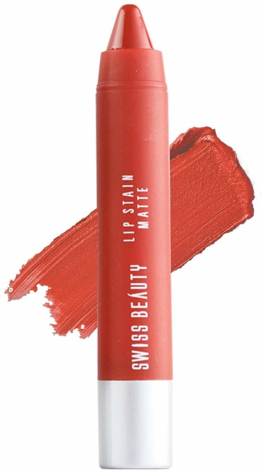 Image of SWISS BEAUTY Stain Matte Lipstick Longlasting Hydrating Lightweight Smooth Finish
