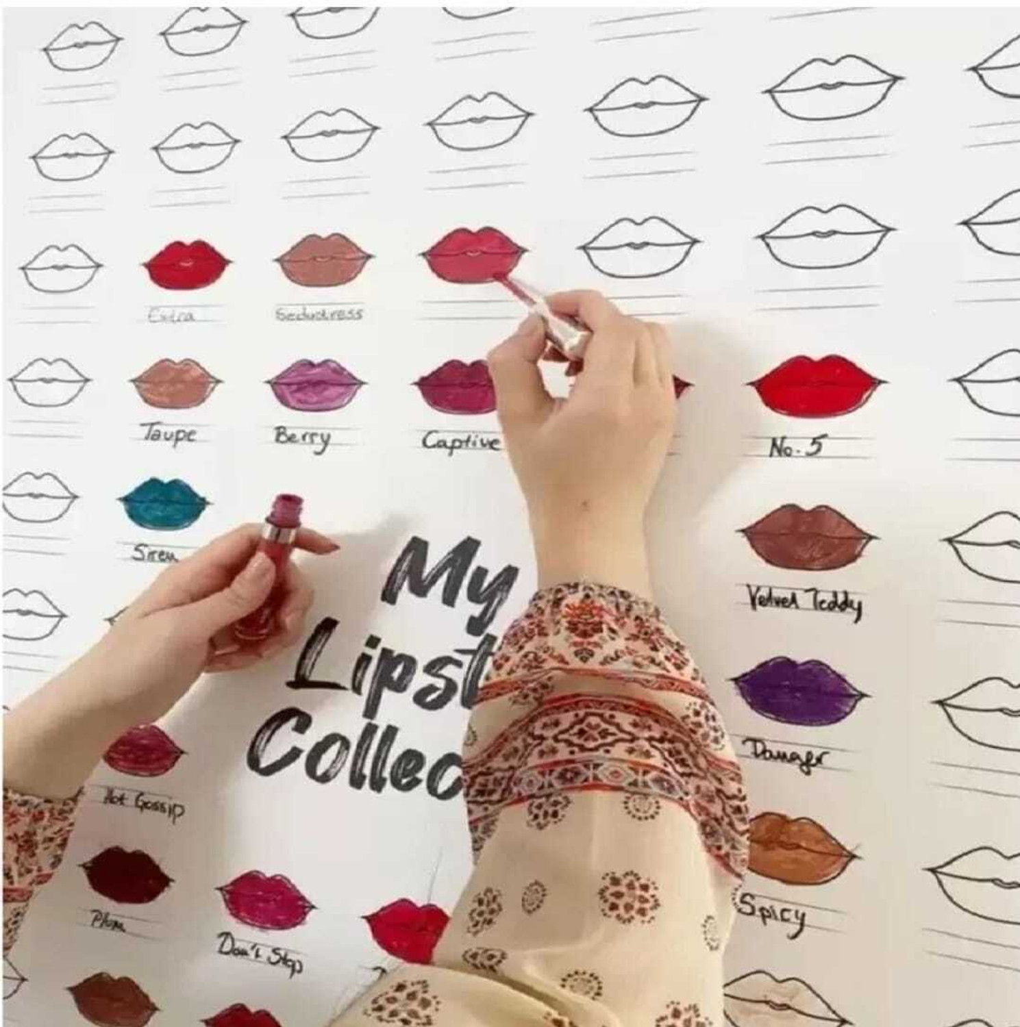 Image of FRIPPE Sultry Rouge matte ink bold lip color liquid lipstick combo pack of 4 peice (10 ml, Multicolour)