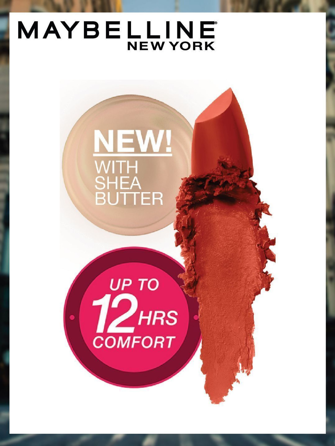 Image of MAYBELLINE NEW YORK Color Sensational Creamy Matte Lipstick, 674 Madison Red, 3.9g
