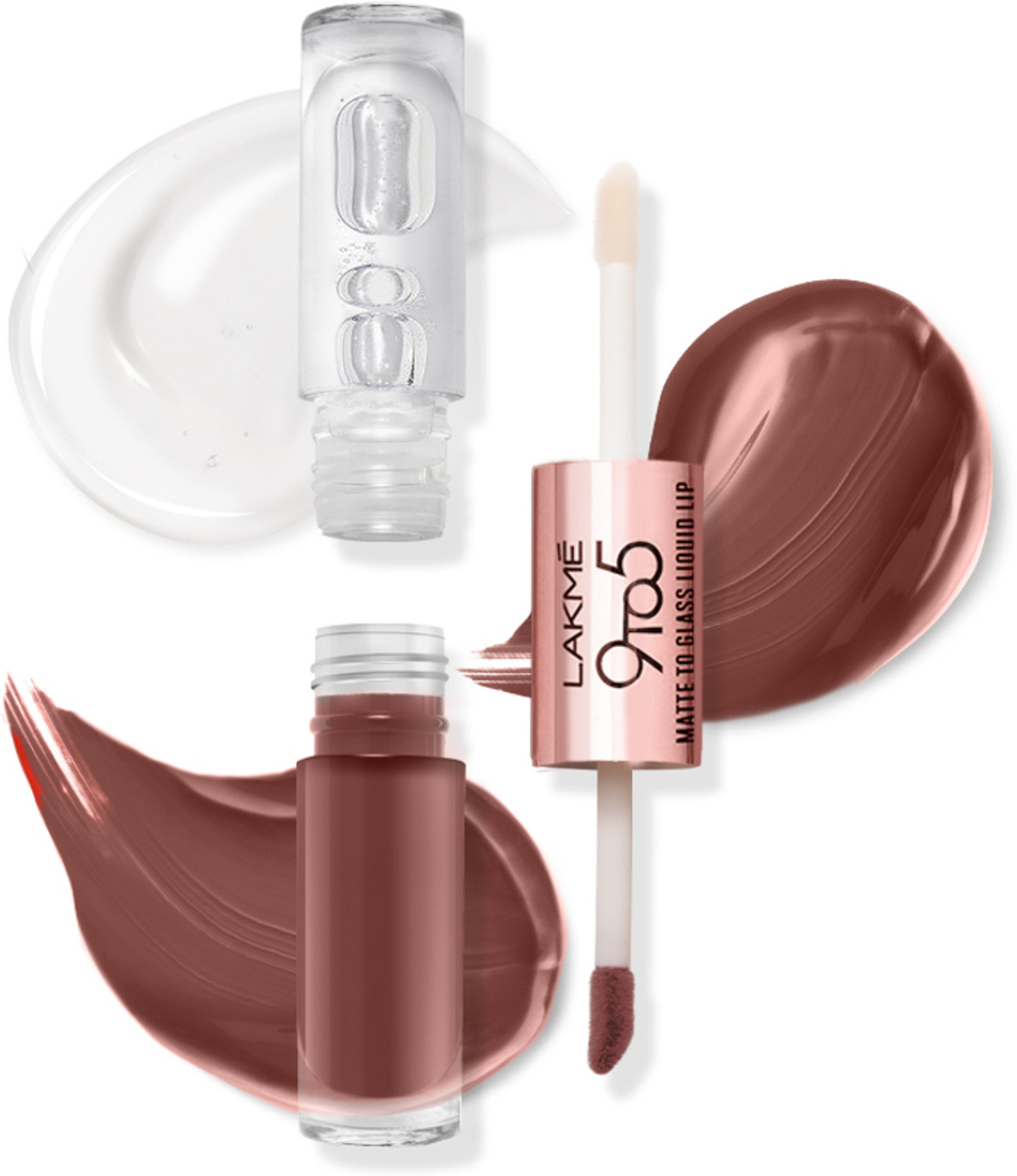Image of Lakme 9 to 5 Matte to Glass Liquid Lip