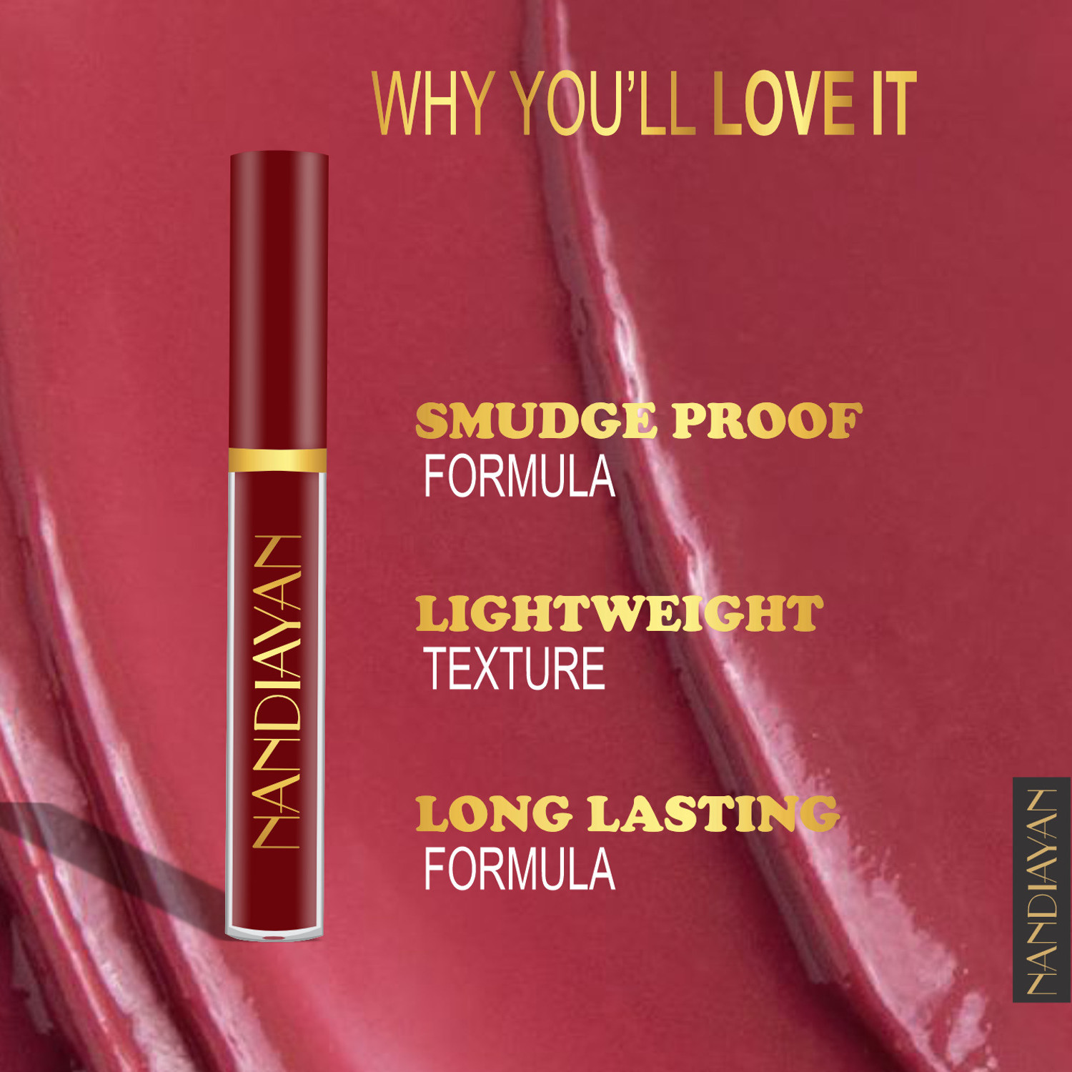 Image of Nandiayan Long-Lasting Waterproof 6Pcs Matte Liquid Lipstick Makeup - Set F