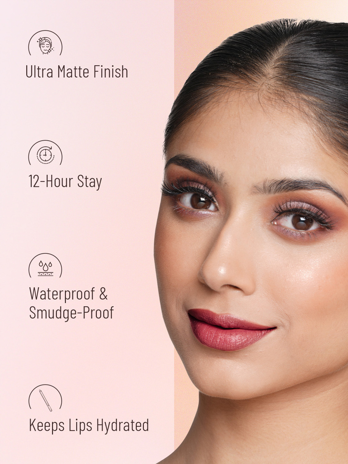 Image of SWISS BEAUTY Matte Lip Crayon Lipstick Longlasting Smudgeproof Lightweight Smooth Finish