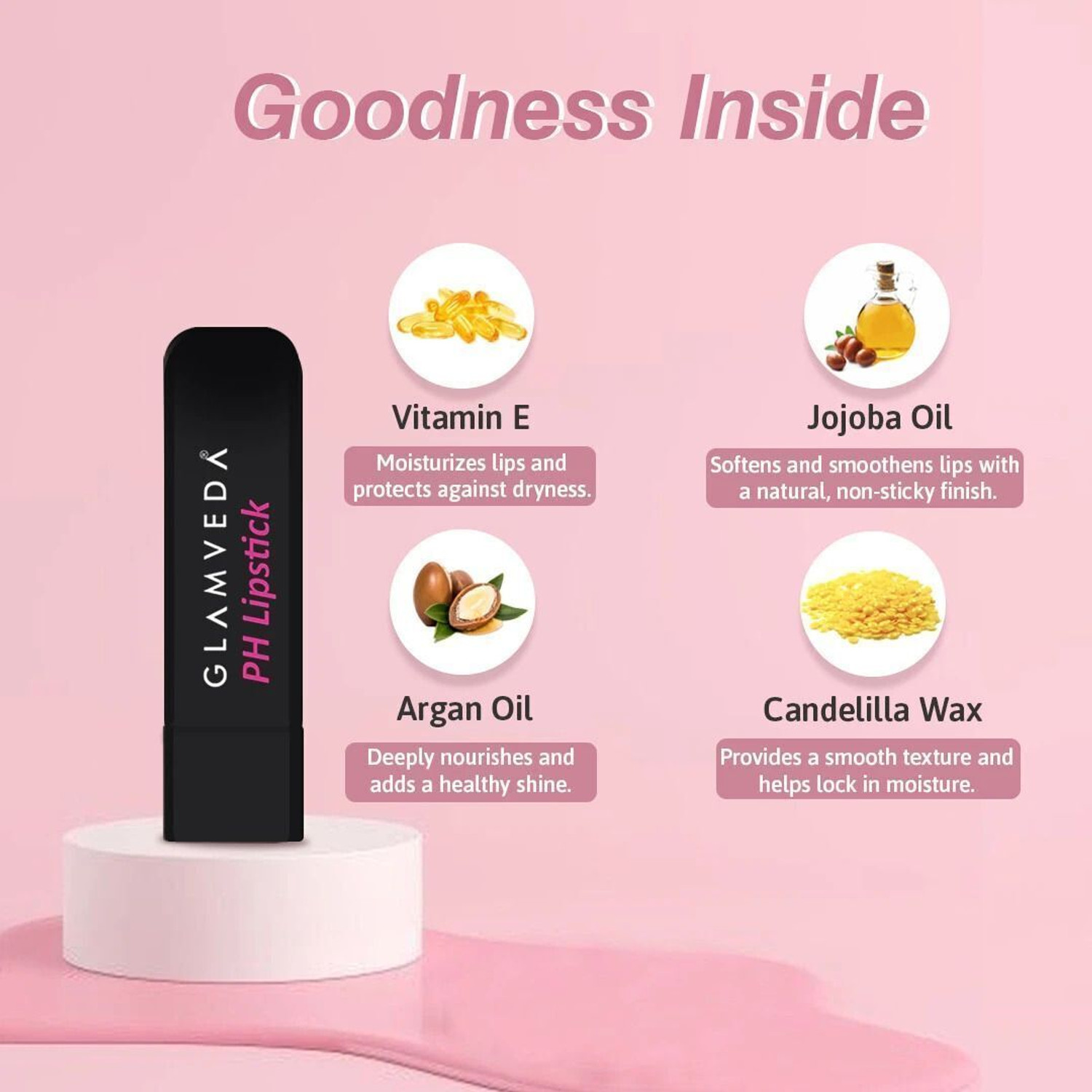 Image of GLAMVEDA PH Lipstick-Color Changing, Long Lasting & Moisturizing (Pack of 2)