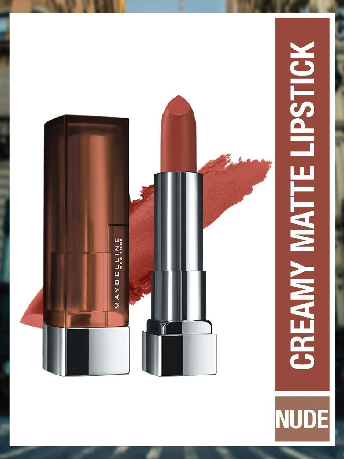 Image of MAYBELLINE NEW YORK Color Sensational Creamy Matte Lipstick, 673 Midtown Pink, 3.9g