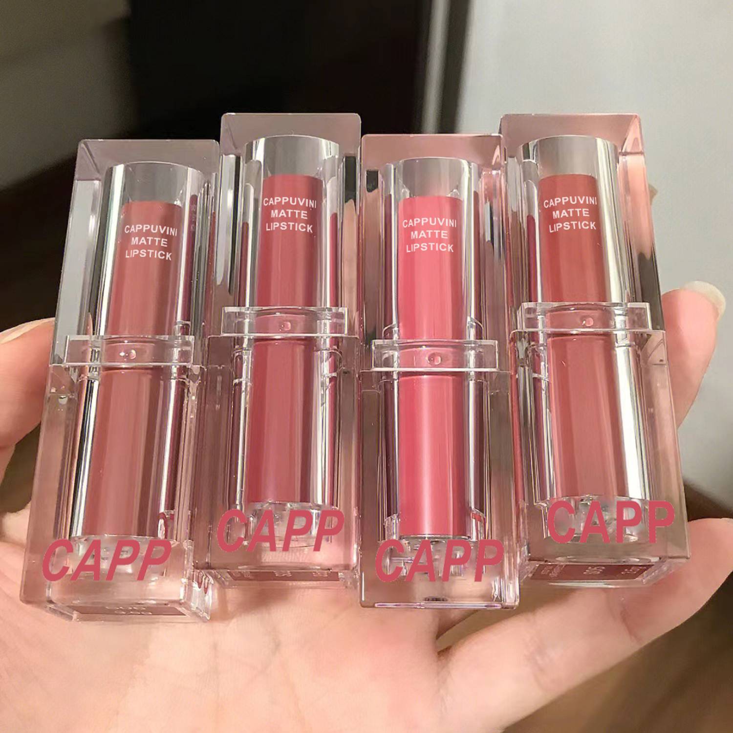 Cappuvini Waterproof Creamy Matte Mousse Lipstick | Smudge-Proof, High Pigment Nude