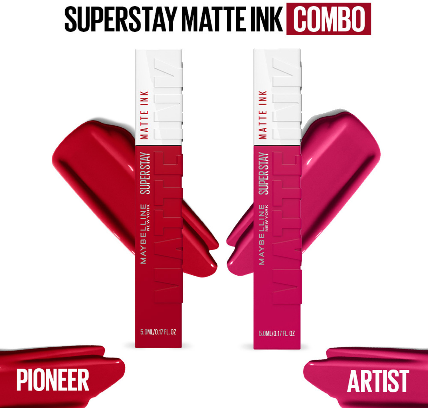 Image of MAYBELLINE NEW YORK Super Stay Matte Ink Liquid Lipstick, Pioneer & Artist - Pack of 2