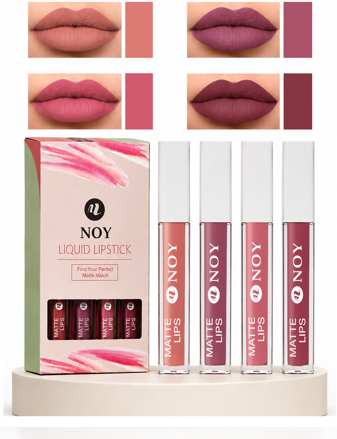 Image of NOY Saloon Secrets Result:4 Shades Of Western Nude Matte Magic Lip Colors Set #WC119
