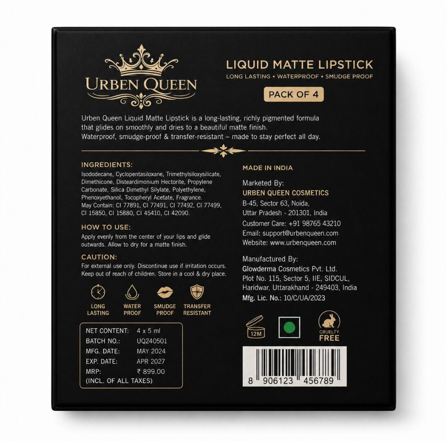 Image of URBEN QUEEN lipstick waterproof combo | Next-Generation Waterproof Lipstick Innovation