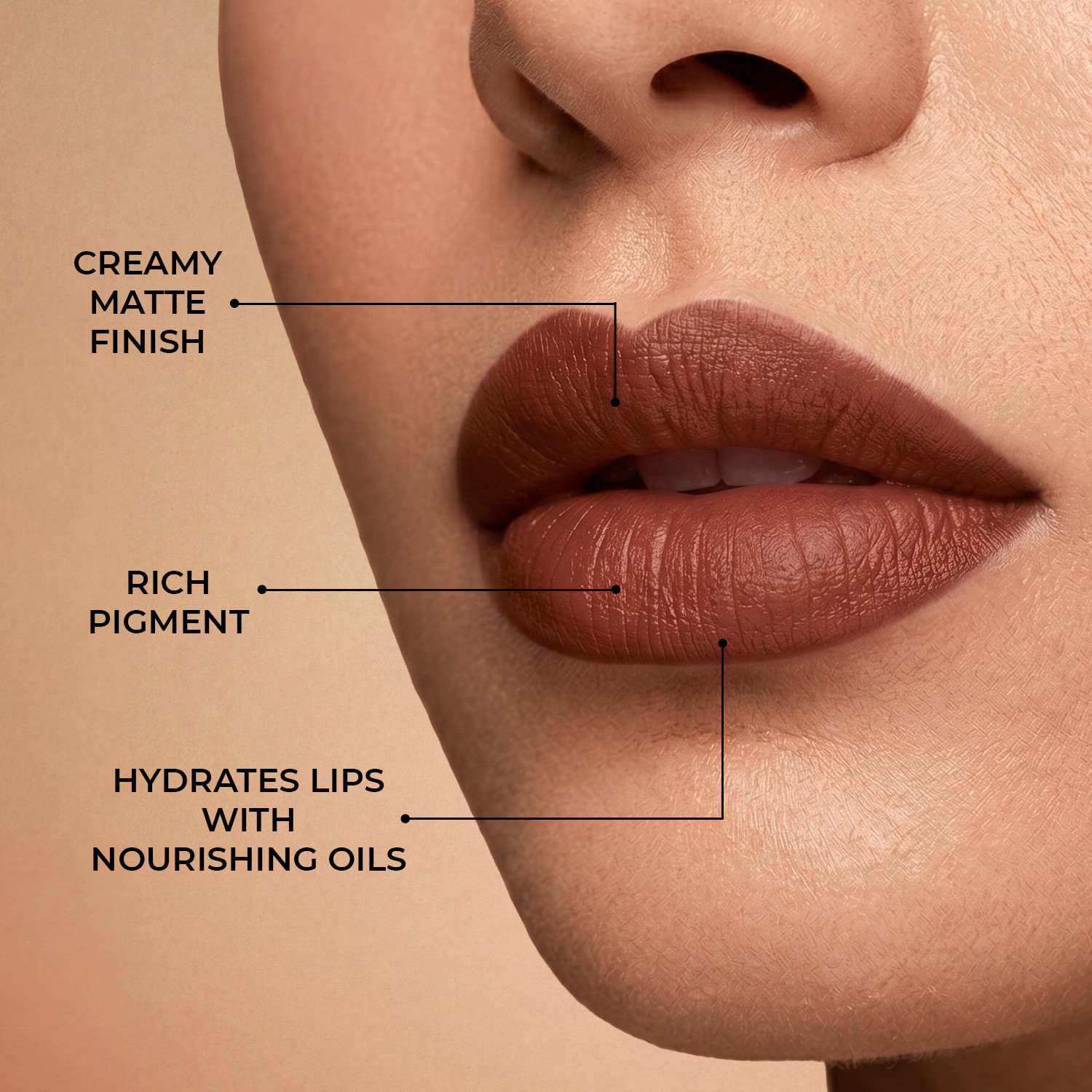 Image of Just Herbs Herb Enriched Lipstick Kit | 8 Matte Brown & Mauve Shades for Women