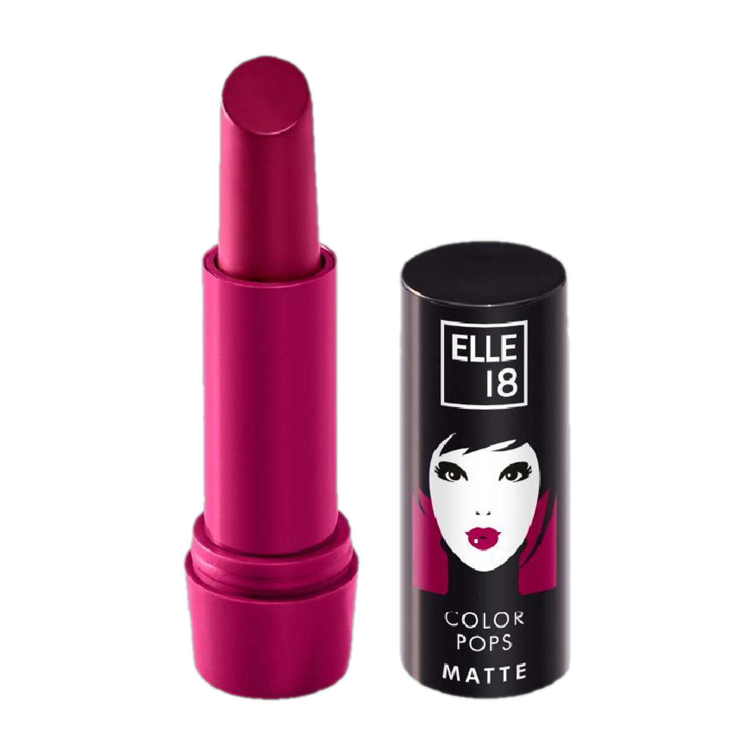 ELLE 18 Color Pops Matte Lipstick, Berry Tea, 4.3g - Image 1