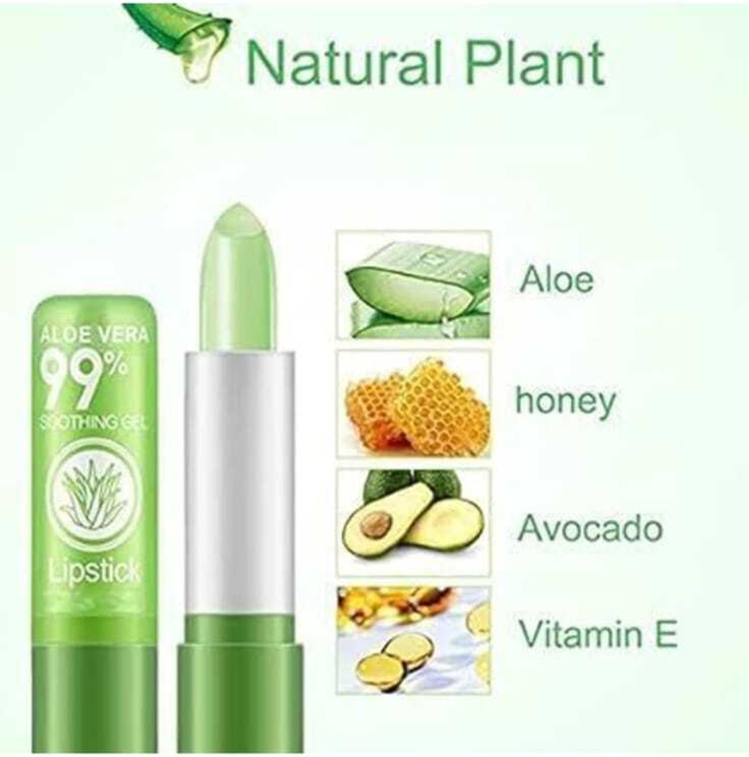 Image of Dexklut Aloevera Natural Crayon Lipstick Pack of 3
