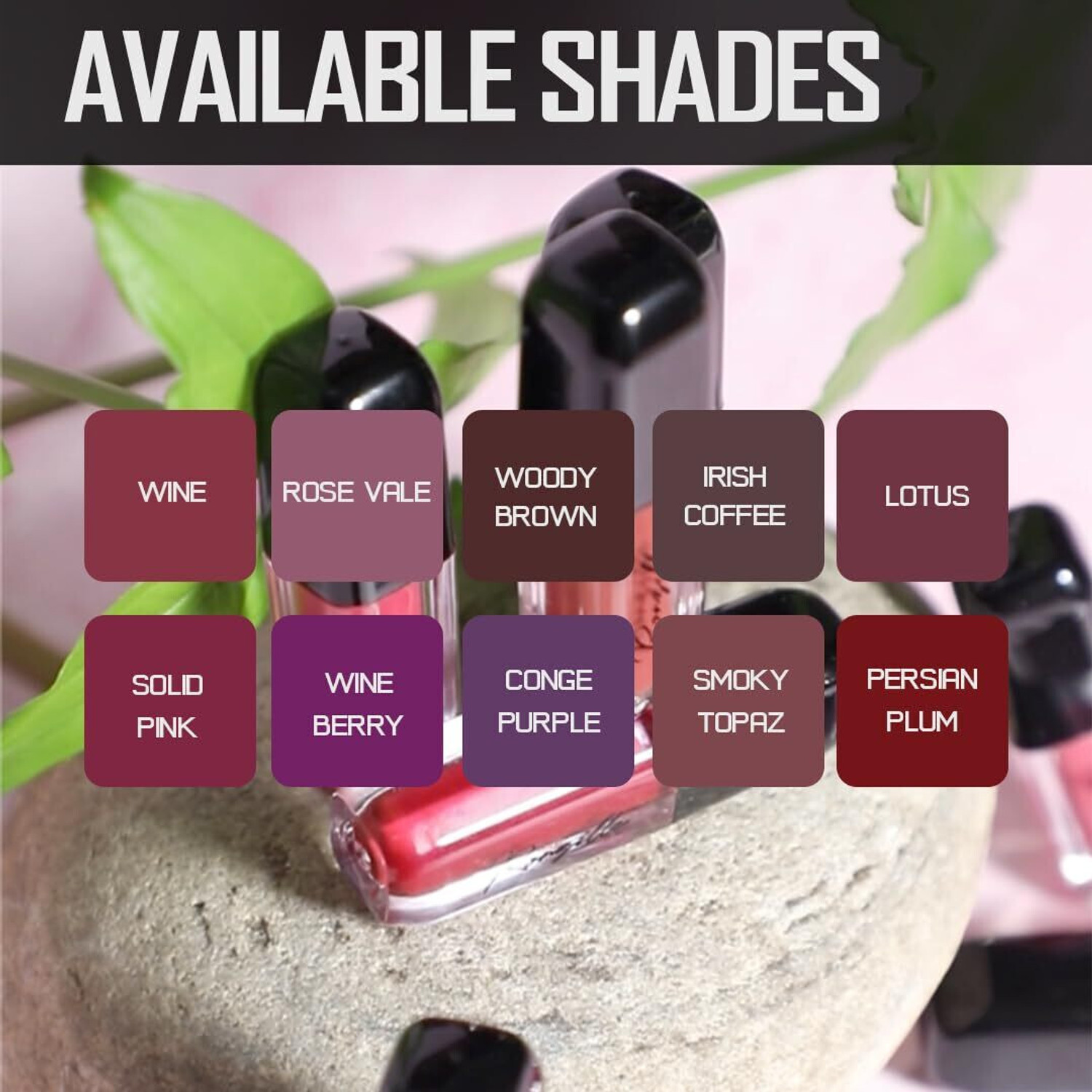 Image of HUDA CRUSH Beauty Set of 10 Red & Nude Minis Liquid Matte Lipstick Set