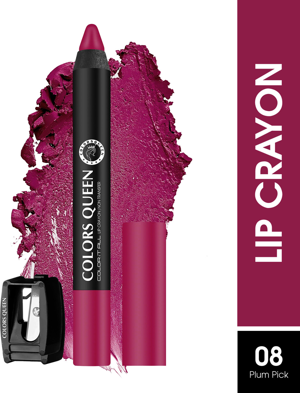Image of COLORS QUEEN Color It All Lightweight, Long Lasting Non Transfer Matte Crayon Lipstick