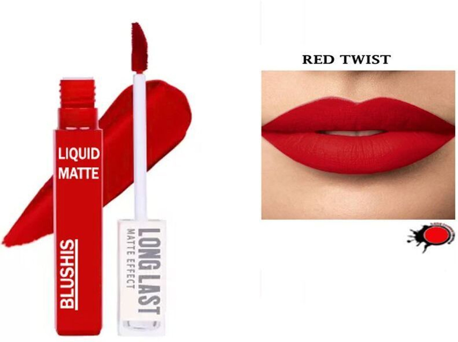 Image of BLUSHIS Non Transfer Smudge Proof Longlasting Sensational Liquid Matte Lipstick set of 1