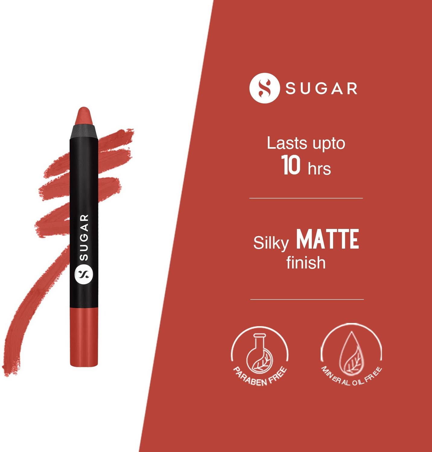 SUGAR Matte As Hell Crayon Lipstick Brown - Image 2