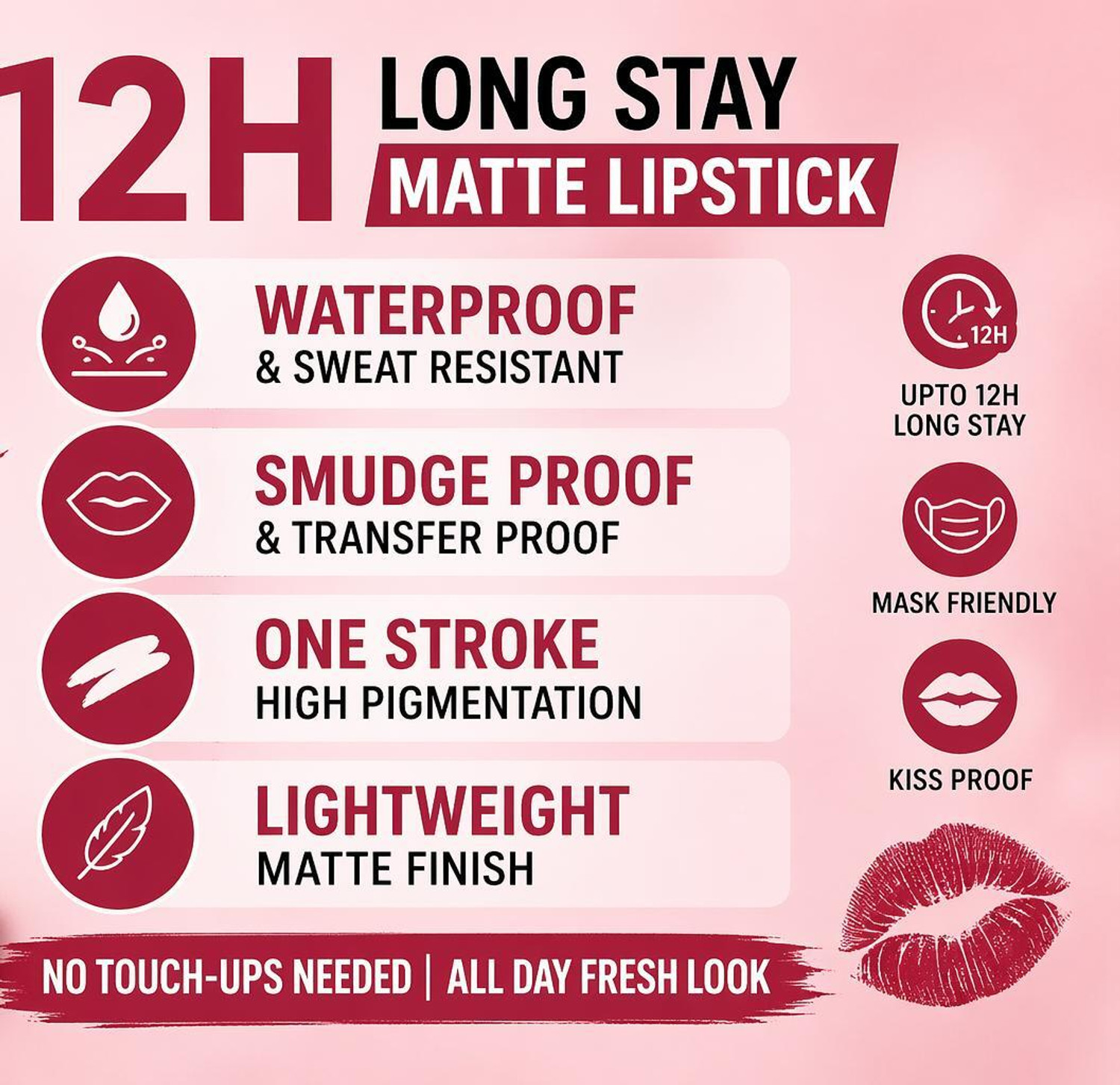 Image of Beweara Bold Maroon Liquid Lip Color