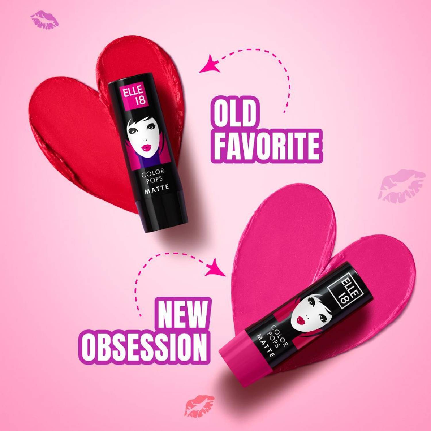 ELLE 18 Color Pops Matte Lipstick, Berry Tea, 4.3g - Image 2