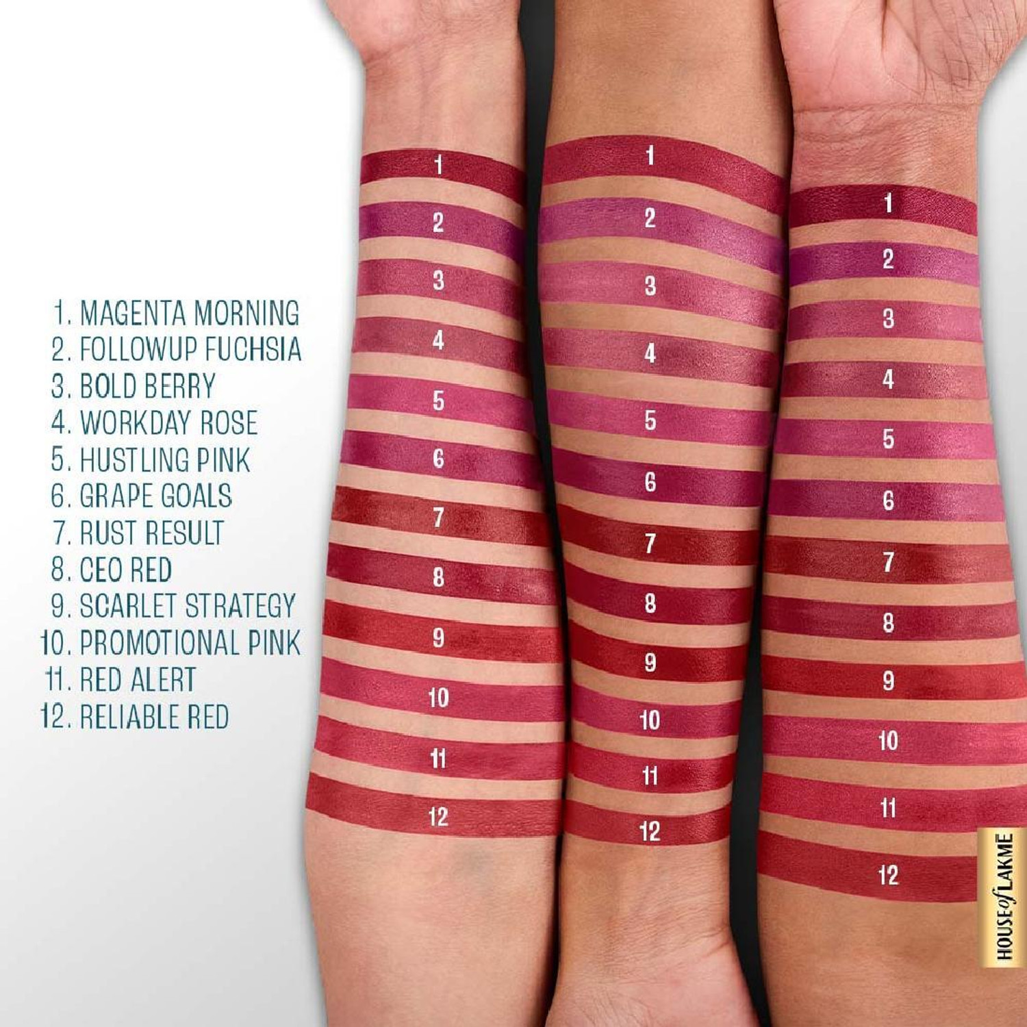 Image of Lakme 9to5 Hya Matte Lipstick Magenta Morning 3.6gm (Vacation Nude, 3.6 g)