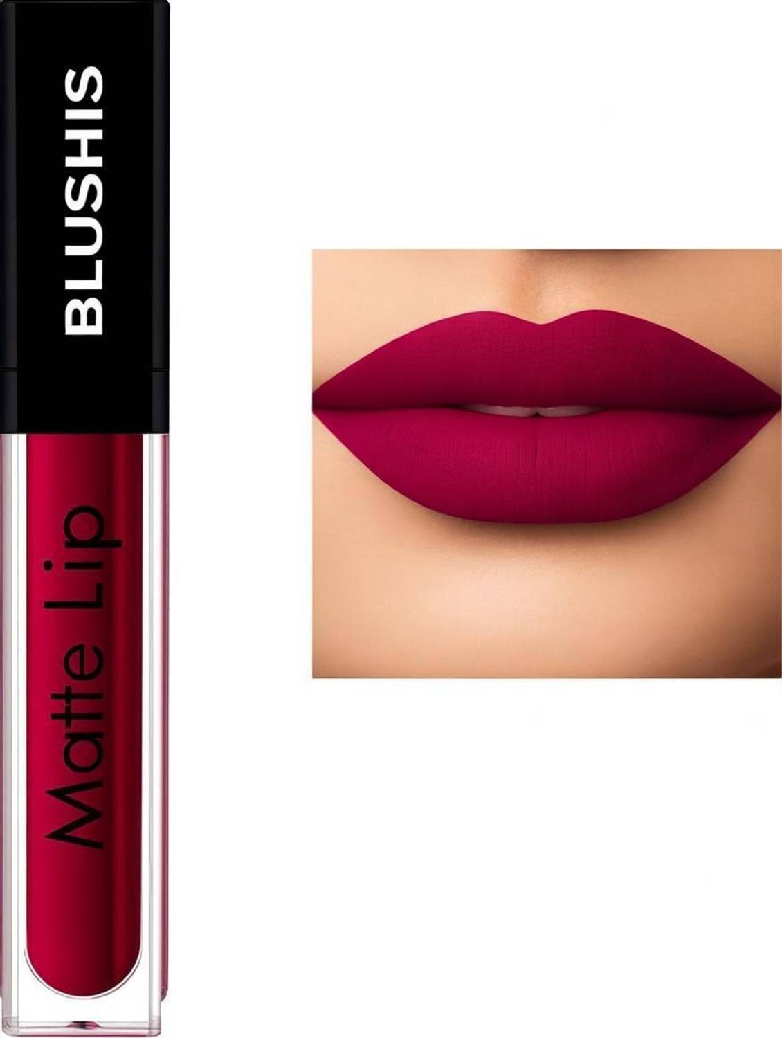 BLUSHIS Lipstay Transfer Proof Matte Finish Highly Pigmented Deep Color Liquid Lipstick