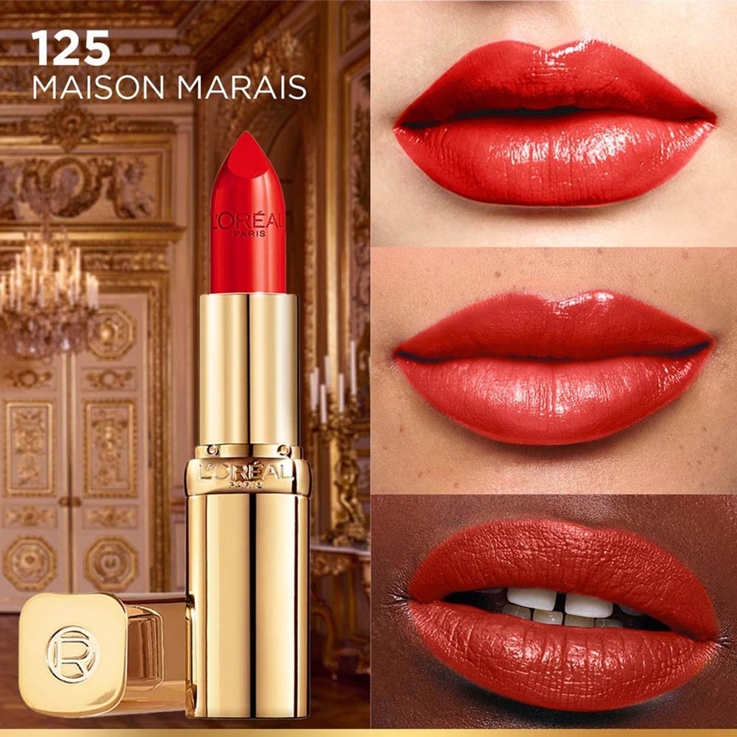 Image of L'Oreal Paris Color Riche Satin Lipstick- 125 Maison Marais,4.3 gm