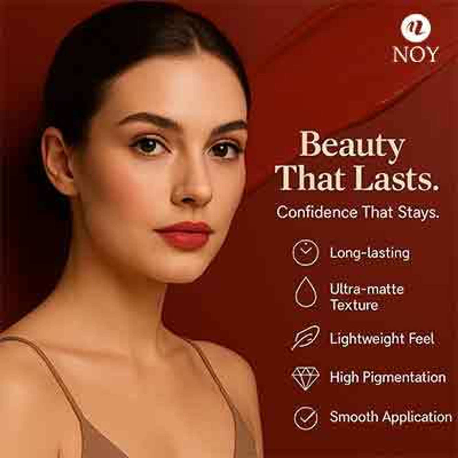 Image of NOY Liquid Matte Lipstick Combo Ultra Stay Soft Matte Vivid Shades Liquid Lipstick