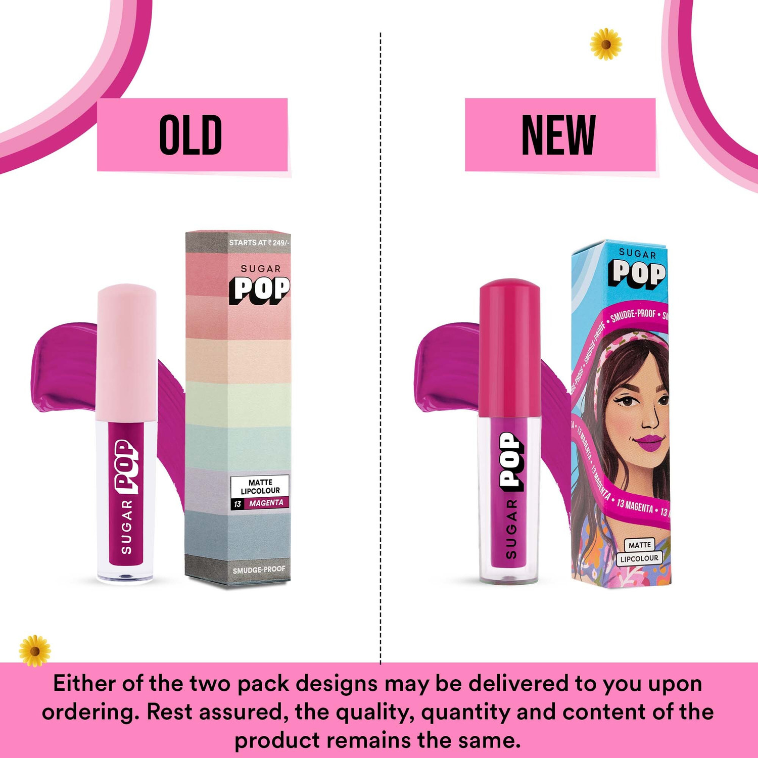 Image of SUGAR POP Matte Lipcolour 13 Magenta - Super Matte | Lasts 8+ hours | Non-Drying