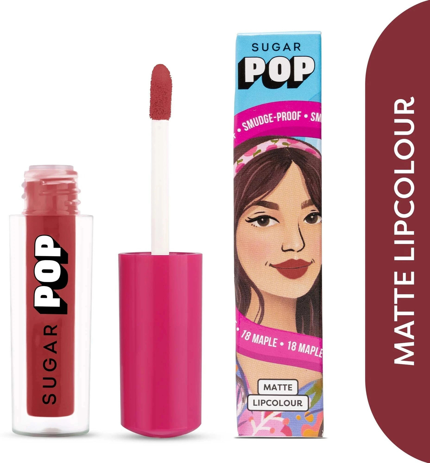 Image of SUGAR POP Matte Lipcolour 18 Maple - Super Matte | Lasts 8+ hours | Non-Drying