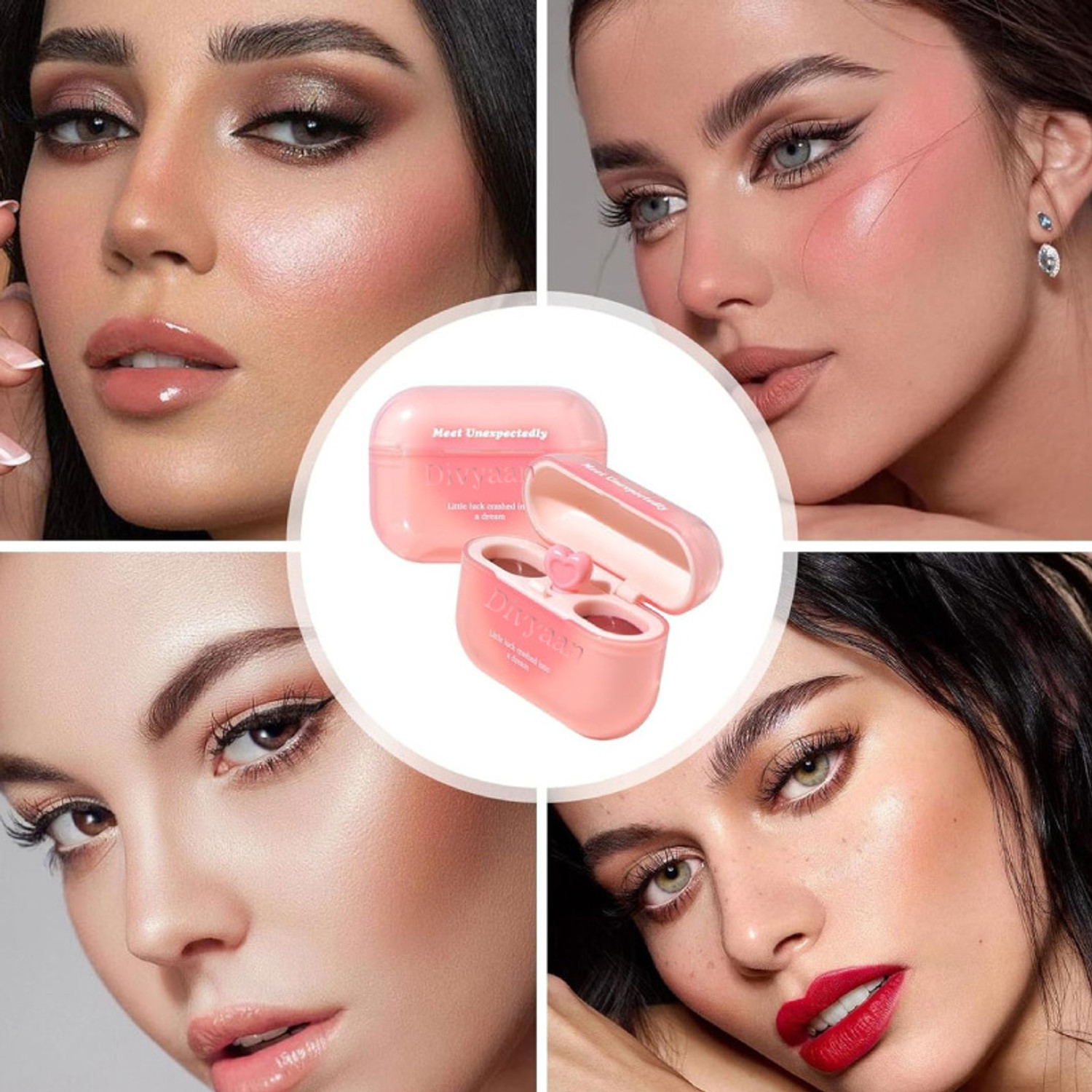 Image of Divyaan Beauty Combo Pack Korean Bene Red Tint & Dual Matte Nude Airpods Lipstick Mud