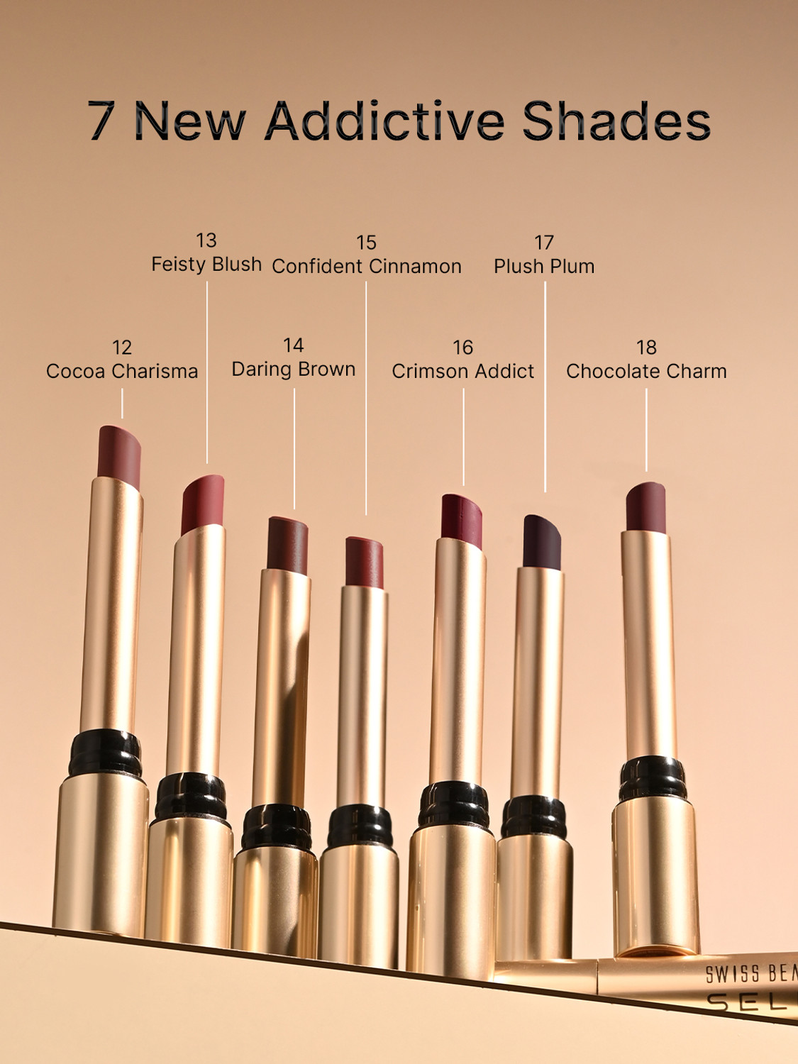 Image of SWISS BEAUTY Select High On Shine Creamy Lipstick | Mirror Shine Finish with Vitamin E