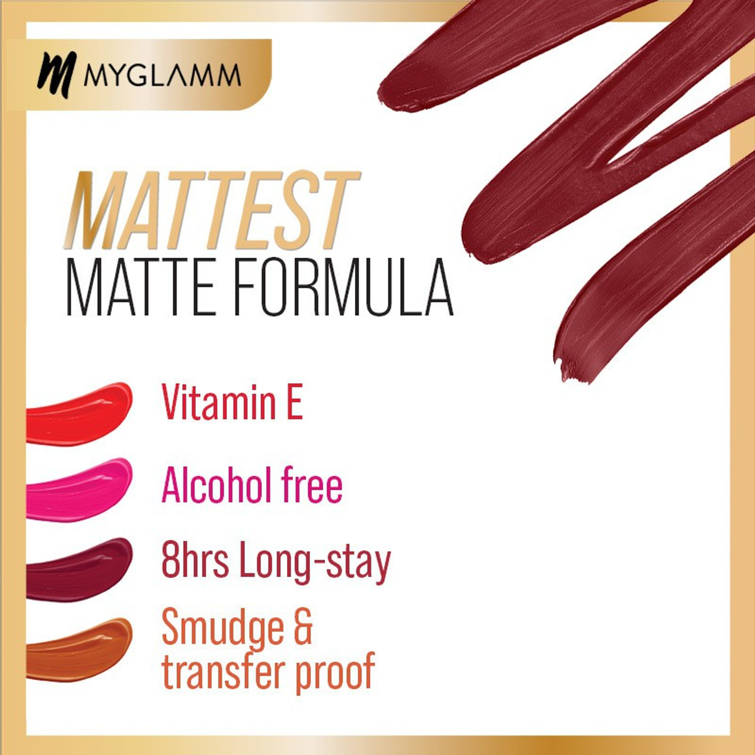 Image of MyGlamm Ultimatte Long Stay Matte Liquid Lipstick-Coral Slayer-2.5ml