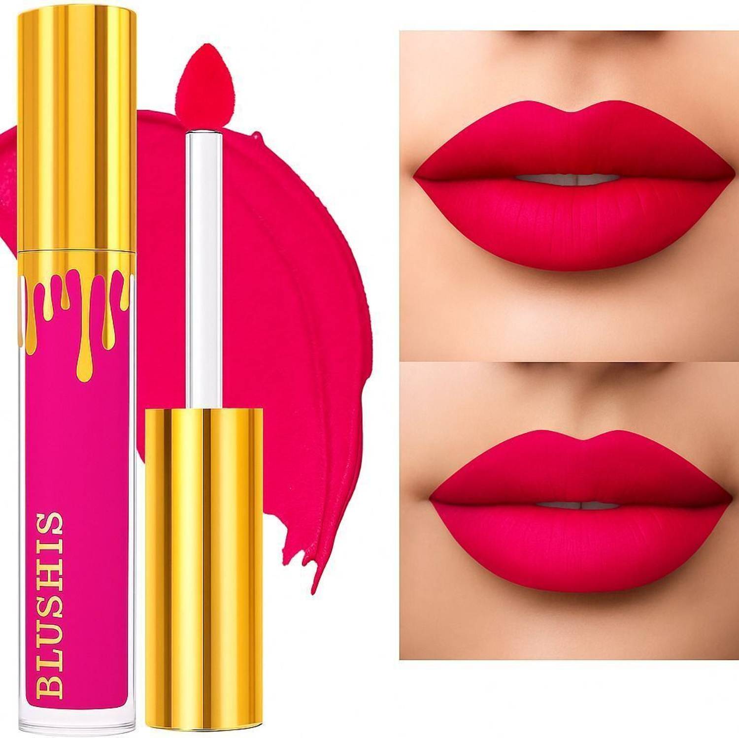 BLUSHIS Non Transfer Ultra Smooth Highly Pigmented Matte Liquid Lipstick