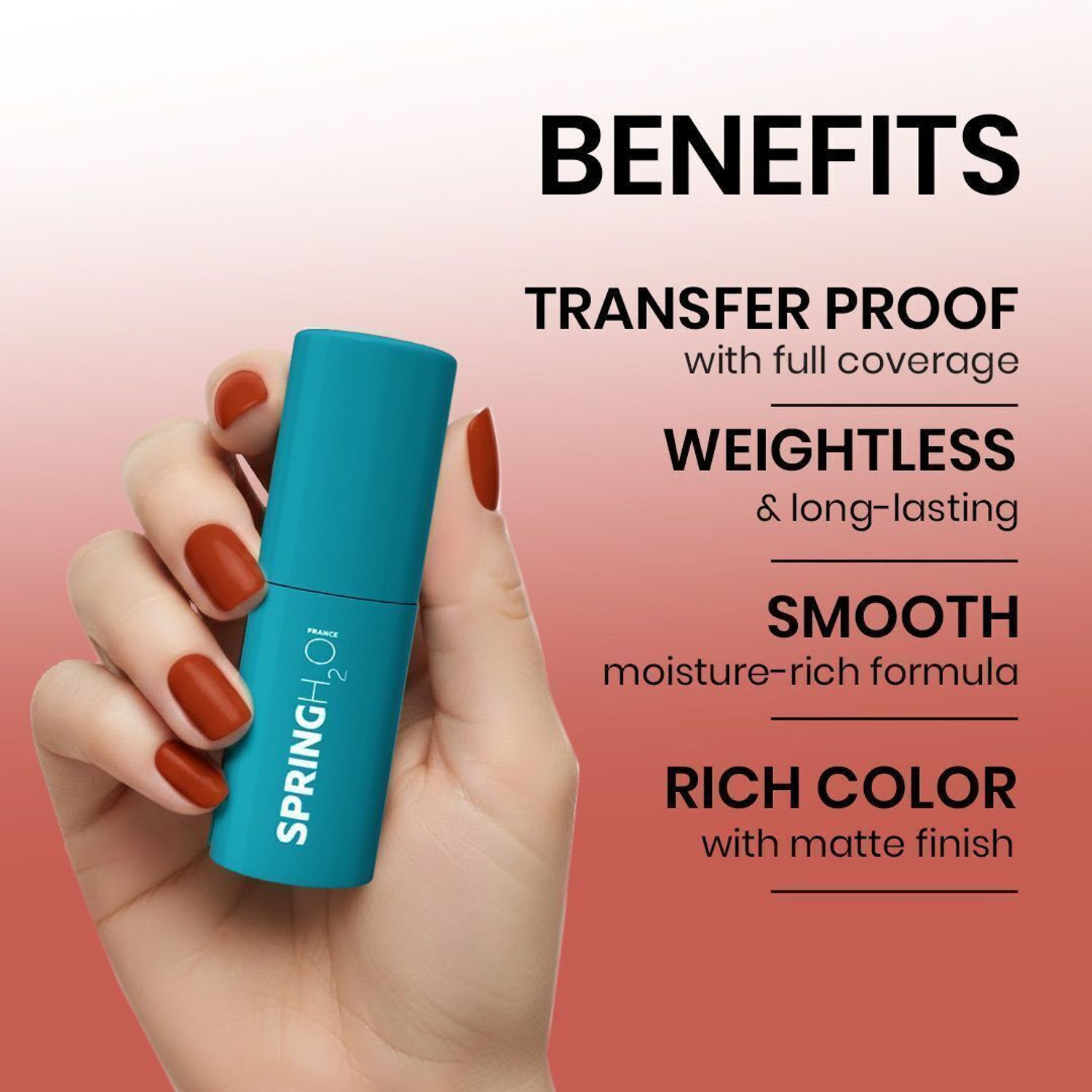 Image of SPRING H2O Velvet Hold Matte Liquid Lipstick,Long Lasting, Waterproof,All Day Wear Lipstick