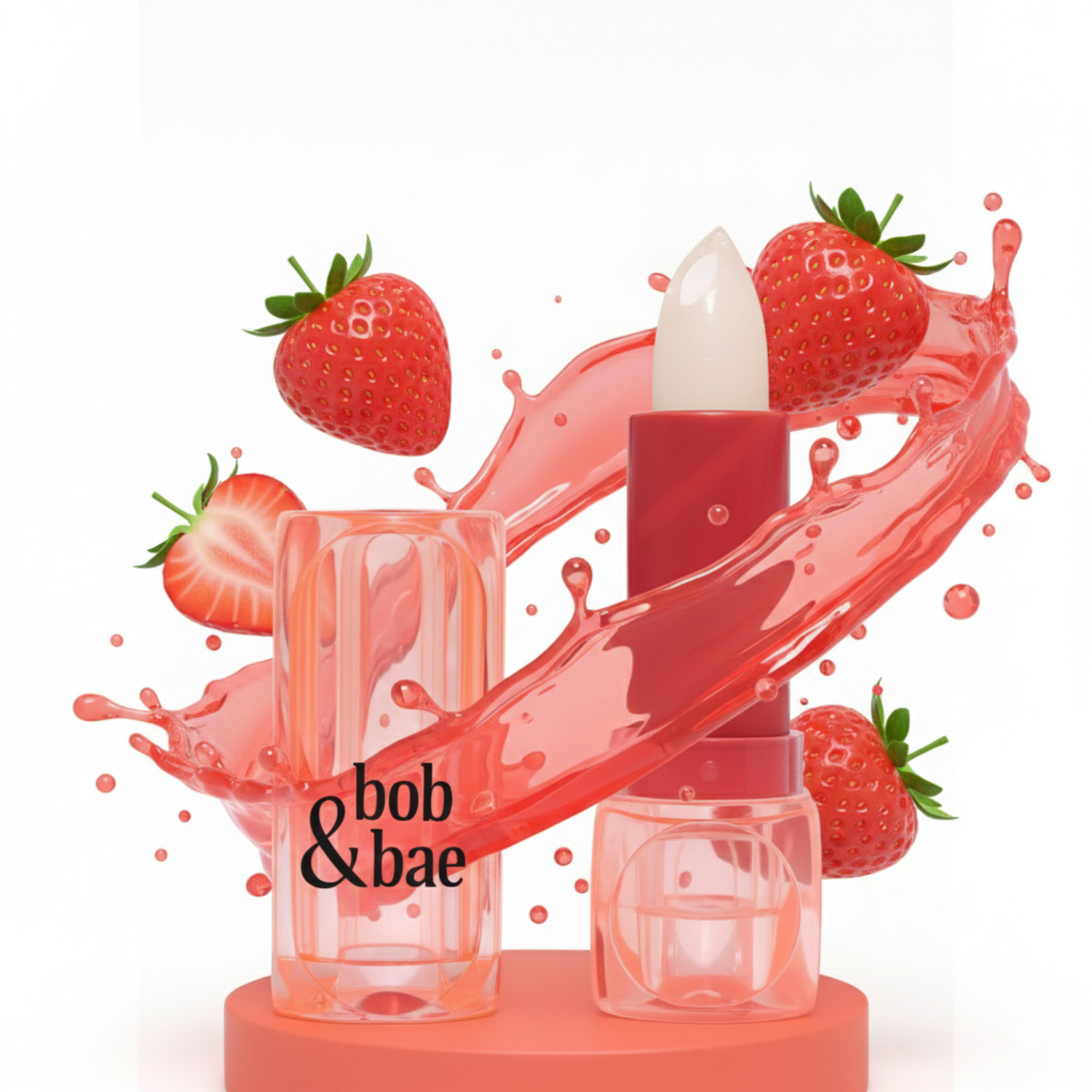 bob and bae Cotton Candy pH Lipstick - Strawberry Smooch | PH Colour Changing Lipstick