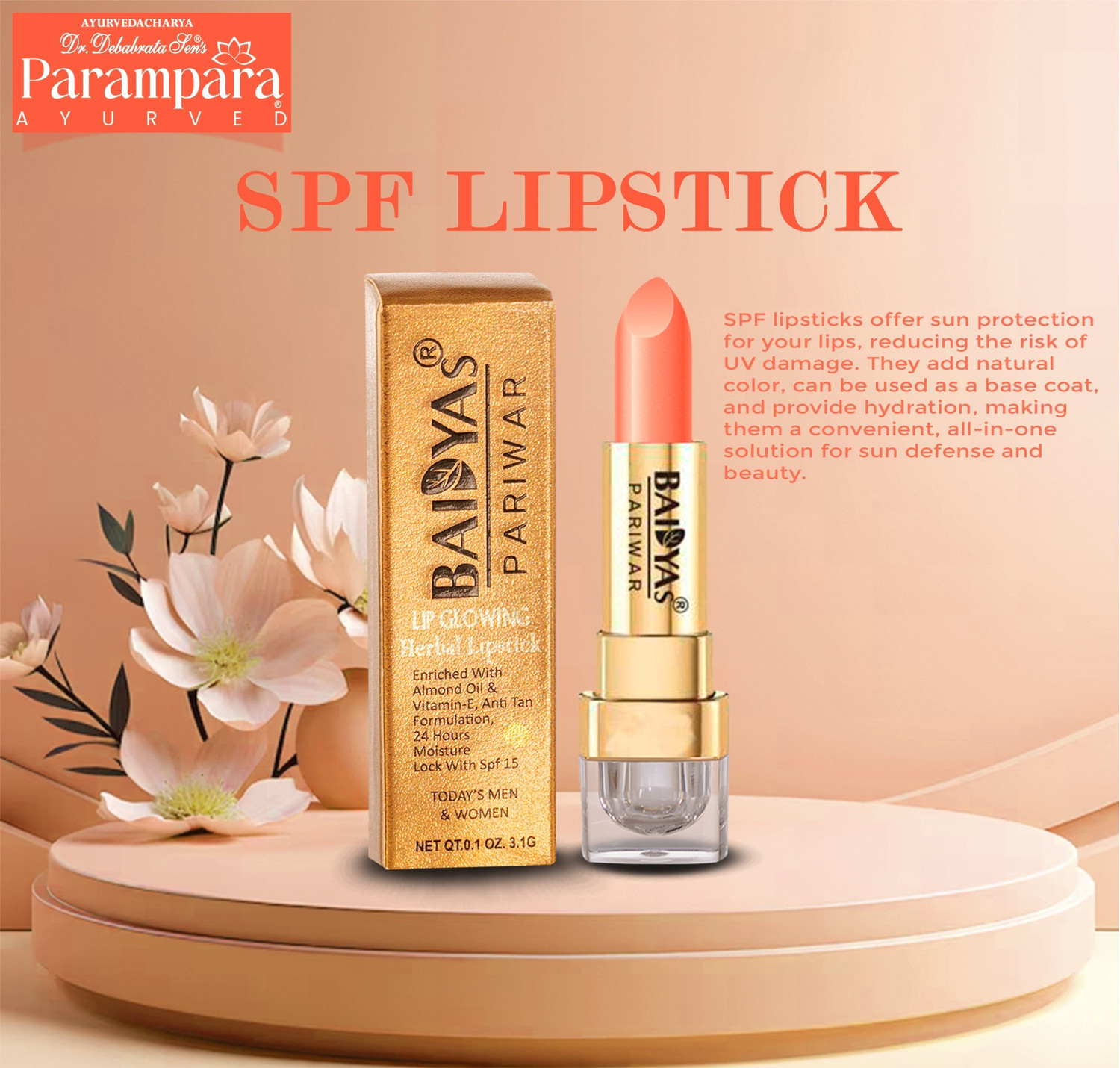 Image of Baidyas Lip Glowing Herbal Lipstick