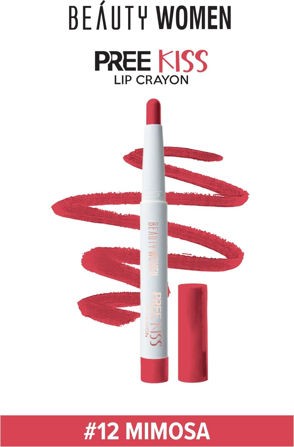 Beauty Women Pree Kiss Lip Crayon – MIMOSA | Ultra Matte | Smudgeproof | Crayon Lipstick