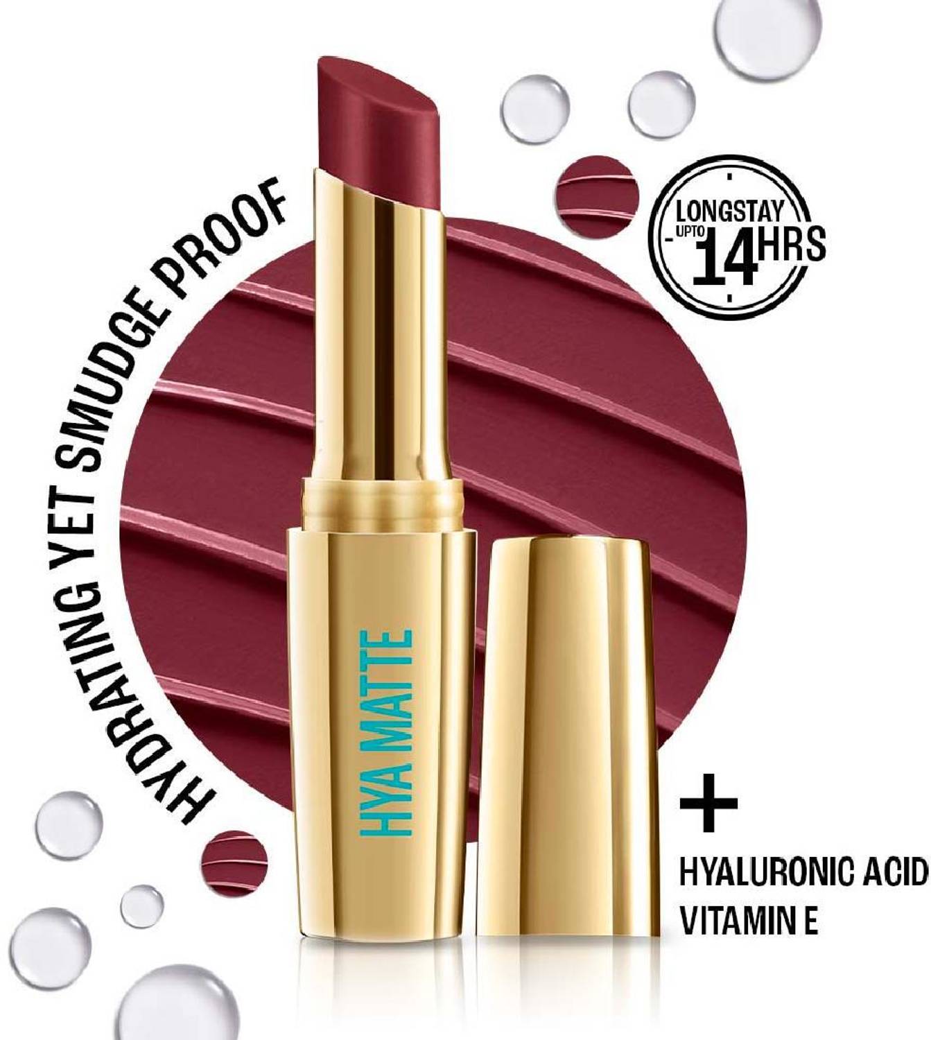 SIAM SHADE/10～The Perfect Collection～ Lakmé 9to5 Hya Matte Lipstick Plum Pitch 3.6gm - Price in India
