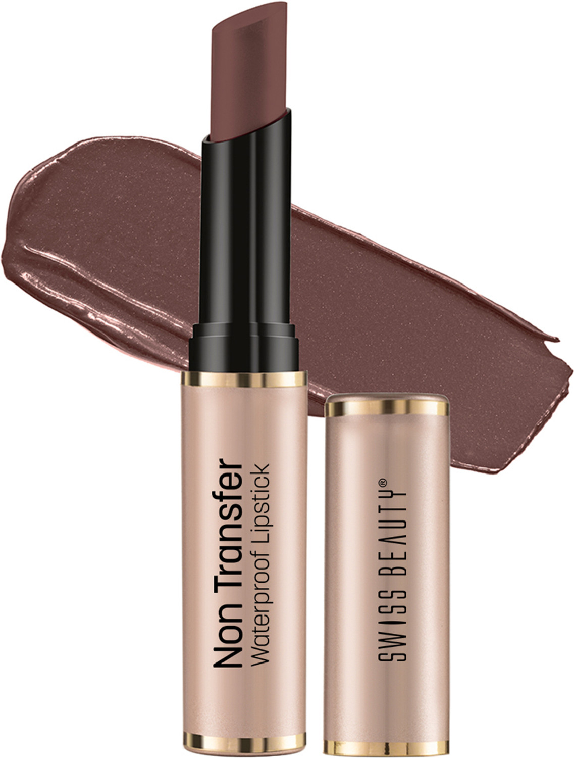 Image of SWISS BEAUTY Non Transfer Long Lasting Waterproof Lipstick - (Spice Nude, 3g)