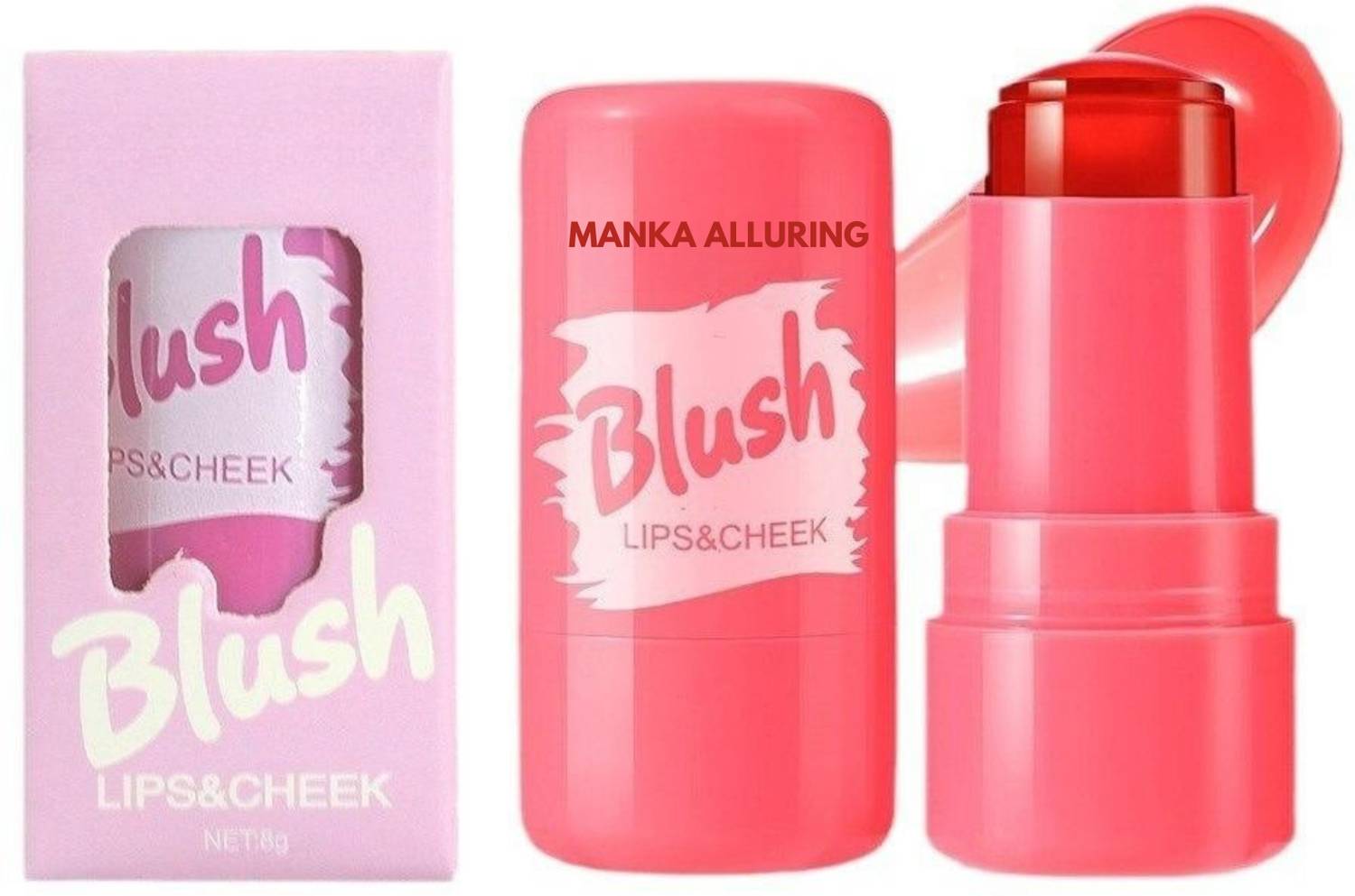 Manka Alluring Lip & Cheek Jelly Tint Lightweight, Blendable Cream Blush