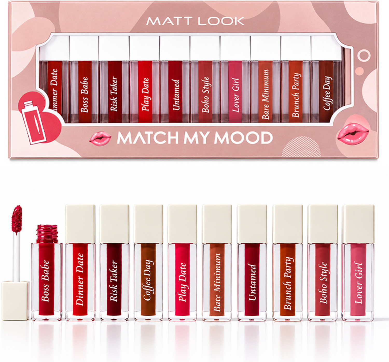 MATTLOOK Long Lasting Waterproof Non Transfer Matte Liquid Lipstick Smudge Proof Formula