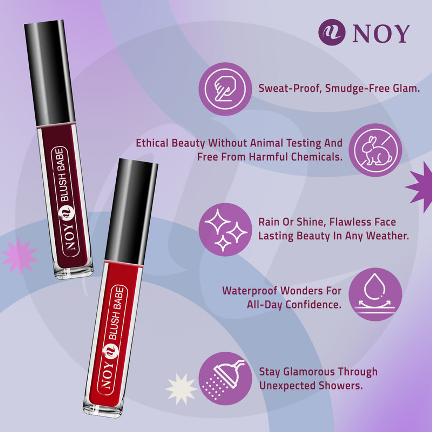 Image of NOY Stay Chic In Any Weather: 100% Pure Matte Colors Liquid Lipstick #YN387