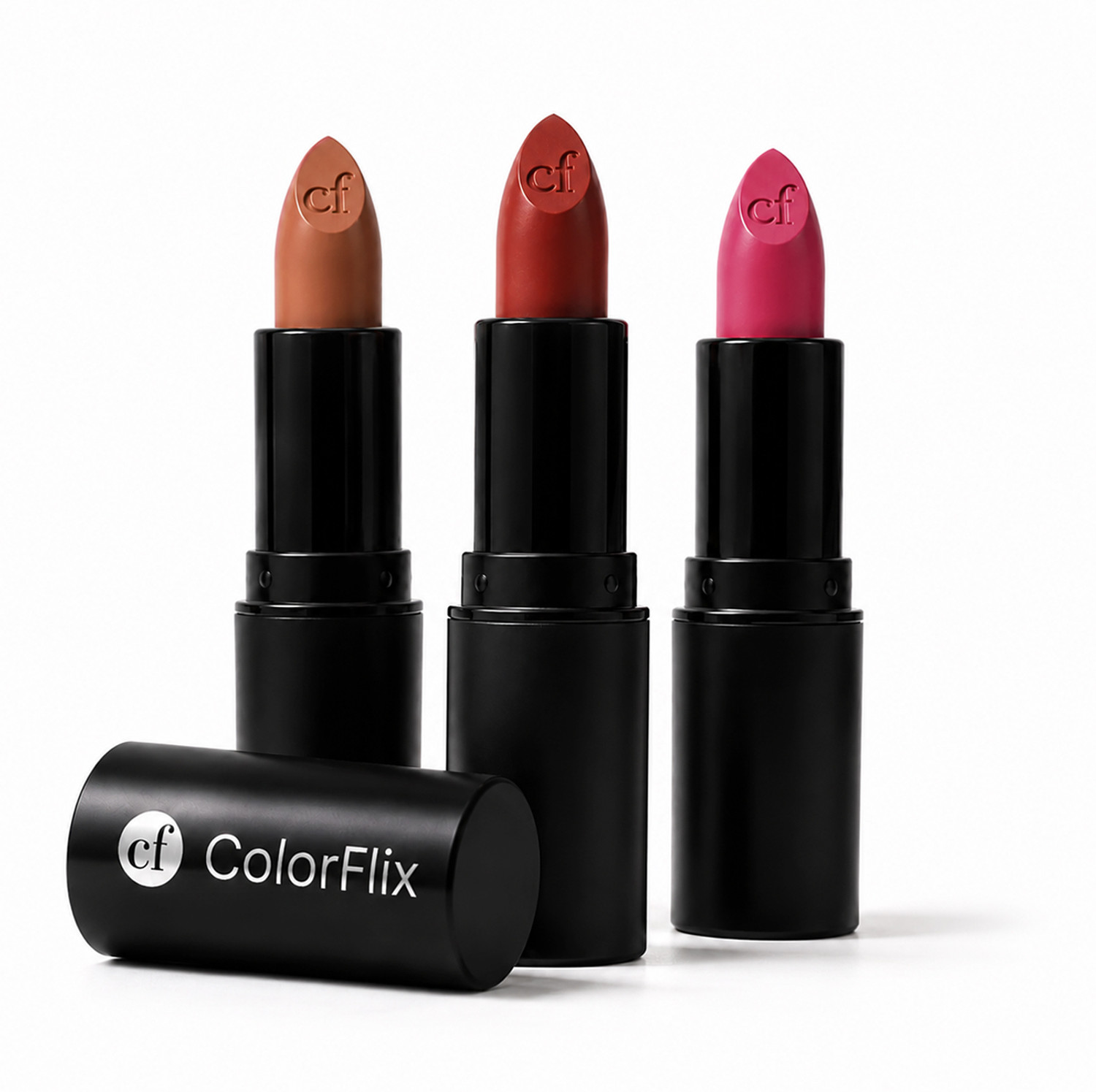 Image of ColorFlix Bold Matte Lipstick Pack of 3, Highly Pigmented Lip Color, Hydrating,Lightweight