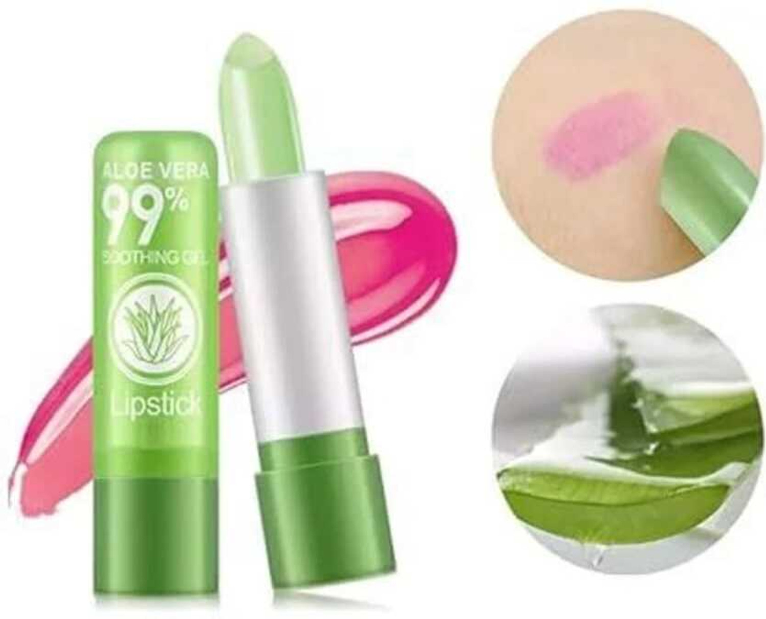 Image of Dexklut Aloevera Natural Crayon Lipstick Pack of 3