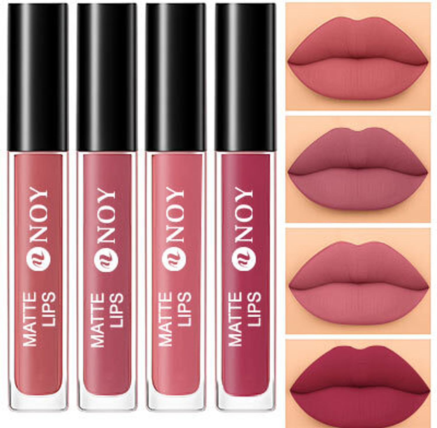 Image of NOY Liquid Matte Lipstick Combo Ultra Stay Soft Matte Vivid Shades Liquid Lipstick