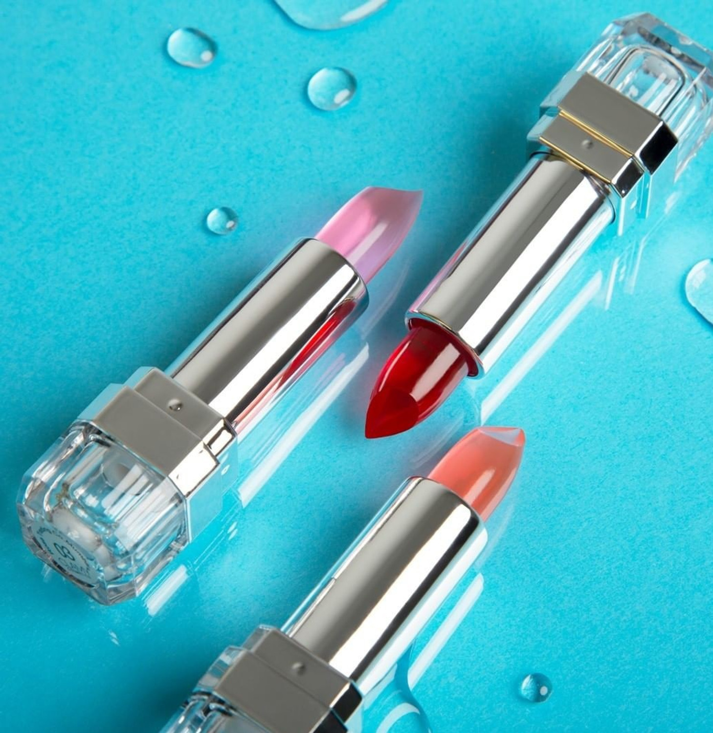 Image of tanvi27 Gel color change to pink lip care moisturizing multi color lipstick water proof