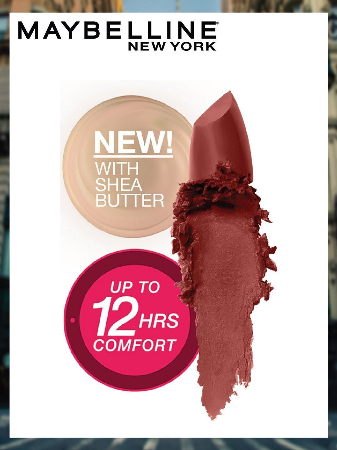 Image of MAYBELLINE NEW YORK Color Sensational Creamy Matte Lipstick, 676 East Village Rose, 3.9g