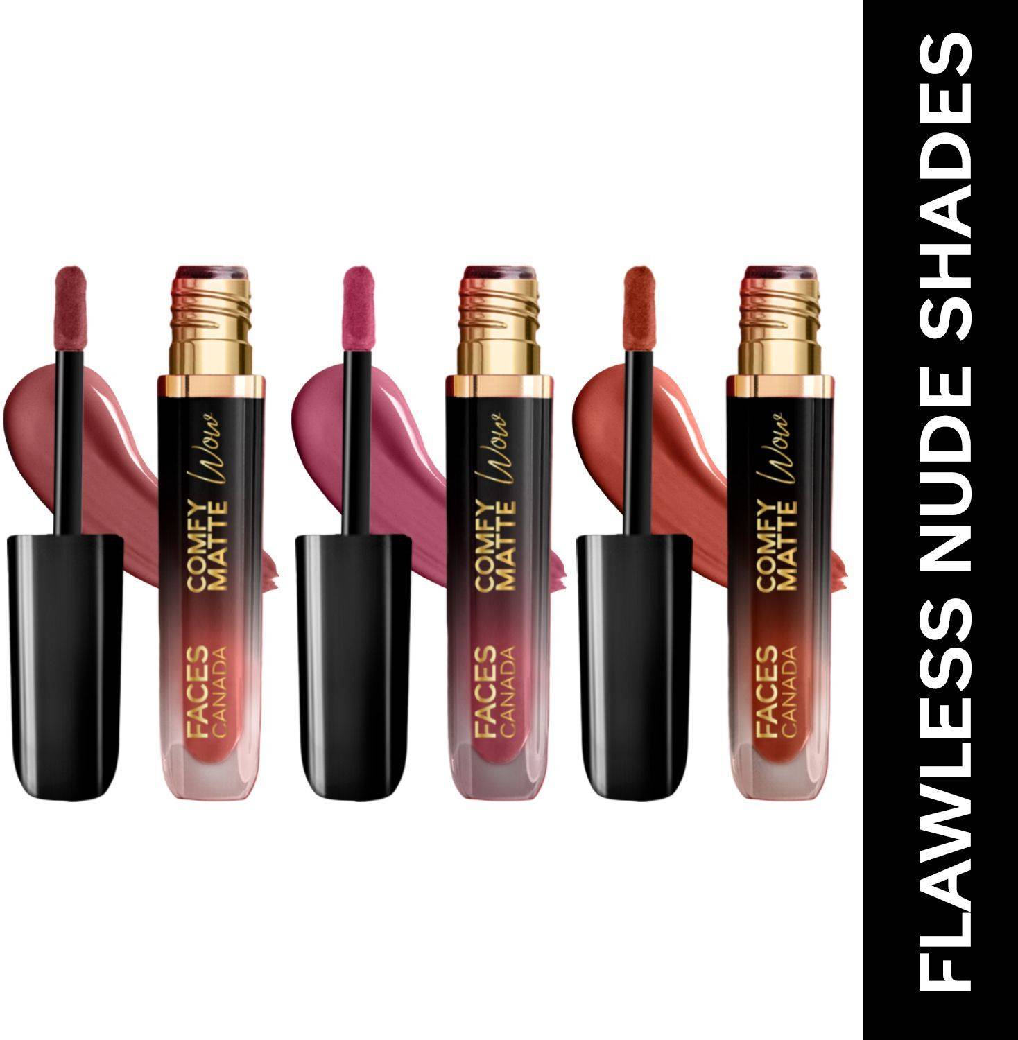 FACES CANADA FLAWLESS NUDE SHADE Liquid Matte Lipstick Combo Set