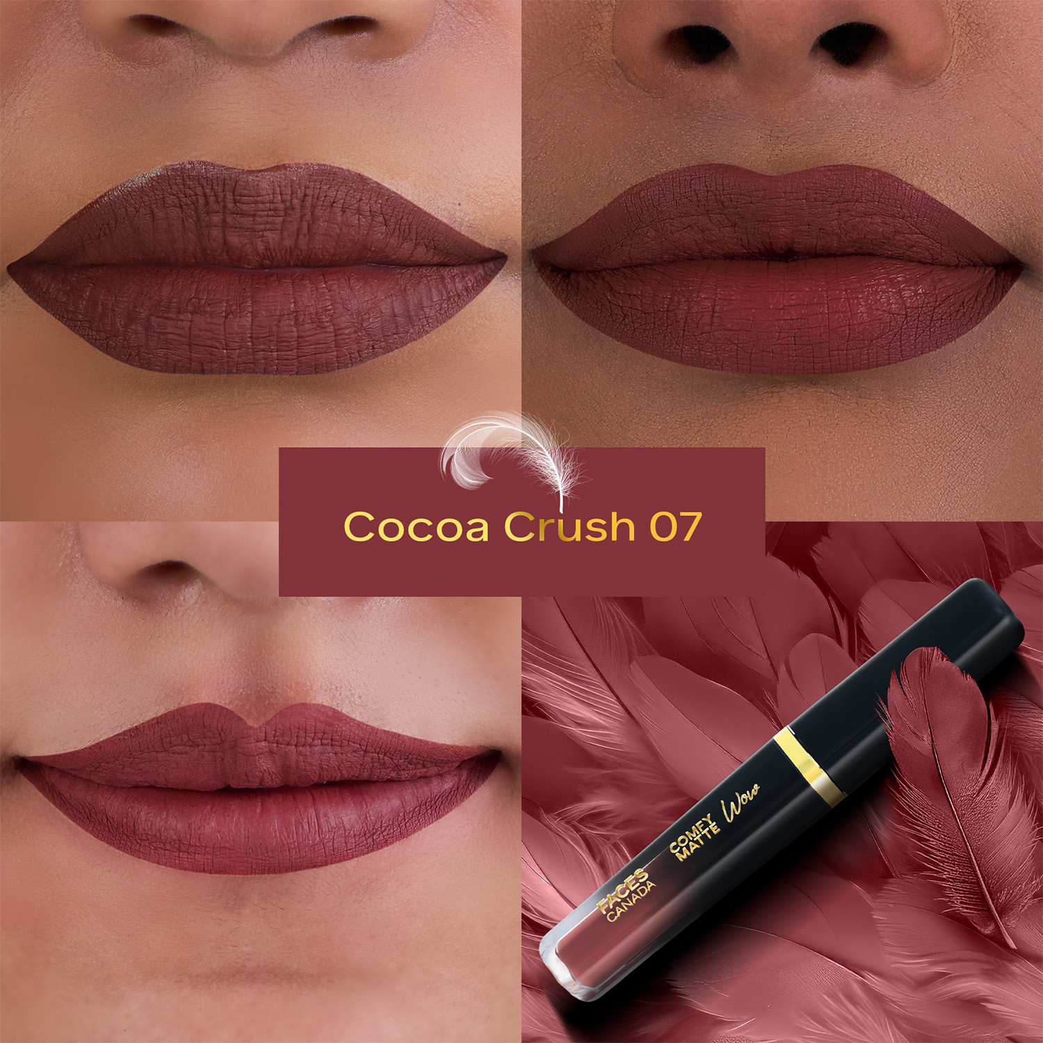 Image of FACES CANADA Glow & Glam Duo: Comfy Matte Wow Liquid Lipstick 3.8ml + Strobe Cream Mini 18ml