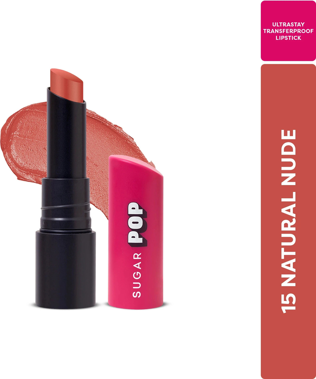 Image of SUGAR POP Ultrastay Transferproof Lipstick 15 Natural Nude - Waterproof | Smudgeproof